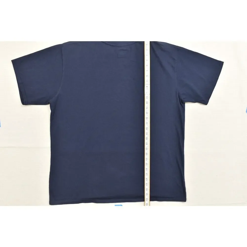 Champion Men's 2XL Big & Tall Navy Blue Script Logo Short Sleeve Cotton Tee NEW - Picture 3 of 8